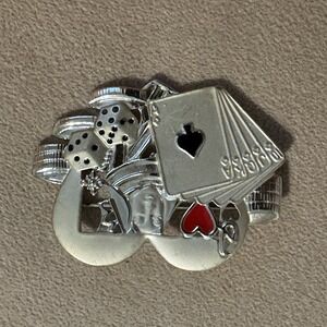 Card Player Broach/ Pin By AJC Company In New York Signed